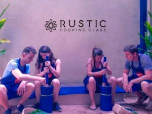 A Group of Students Crush ingredients, Cooking Class Colombo